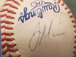 lot 190 image: Autographed Baseball by Joe Maurer no COA