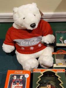 lot 253 image: (12) Coca-Cola Christmas Decor Lot