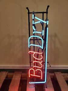lot 230 image: Awesome Bud Dry Mancave Neon Sign