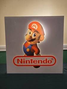 lot 267 image: Vintage Linticular Nintendo 64 Mancave Sign