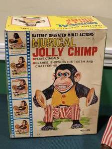 lot 322 image: Vintage Musical Jolly Chimp with Original Box