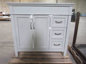 Foremost Ashburn 36 in. W x 21.75 in. D Vanity Cabinet in Grey ASGRA3621DL