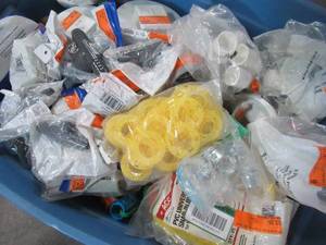 WHOLESALE MIXED PALLET OF MICELLANOUS PVC FITTINGS, BUSHINGS AND PLUGS