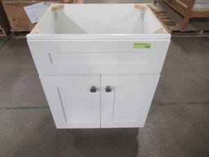 Design House Brookings 24 in. x 31.5 in. x 18 in. Unassembled 2-Door Shaker Bath Vanity Cabinet Only, White 559005
