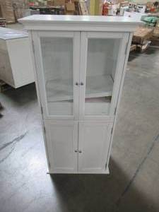 Home Decorators Collection Hampton Harbor 25 in. W x 14 in. D x 52-12 in. H Linen Cabinet in White 2601200410