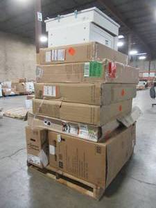 WHOLESALE MIXED PALLET OF MEDICINE CABINETS AND TOILET PARTS