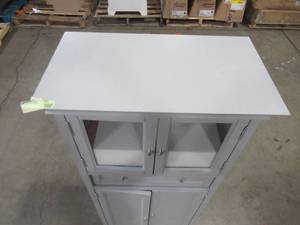 Home Decorators Collection Hampton Harbor 25 in. W 4-Door Tall Cabinet in Dove Grey 4772910270