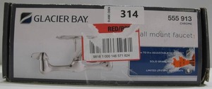 lot 314 image: Glacier Bay Chrome Wall Mount Faucet