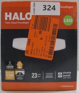 lot 324 image: Halo Bronze Outdoor Integrated LED Flood Light with Selectable Color Temperature