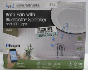 lot 332 image: Home NetWerks 80 CFM Bath Fan with LED Light and Bluetooth Speaker
