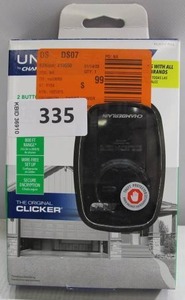 lot 335 image: Chamberlain Universal 2-Button Garage Door Remote Opener KLIK3U-BK2