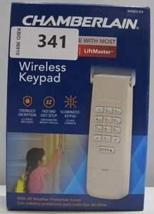 lot 341 image: Chamberlain 940EV-P2 Wireless Garage Keypad