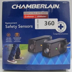 lot 360 image: Chamberlain Replacement Safety Sensors for Garage Doors 801CB-P