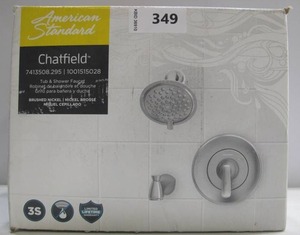 lot 349 image: American Standard Chatfield Shower Set Brushed Nickel