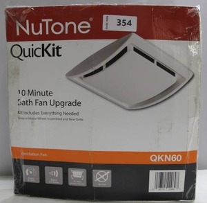 lot 354 image: NuTone QuicKit QKN60 QuicKit 60 CFM 2.5 SonesBathroom Exhaust Fan Upgrade Kit