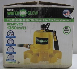 lot 400 image: Wayne 0.16 HP WaterBUG Glow Auto Off Submersible Utility Pump with Multi-Flo Technology