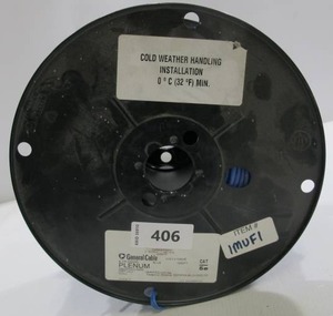lot 406 image: General Cable CAT5e Cable Roll 4 PR 24 AWG Blue