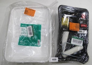 lot 409 image: Lot of Painting Accessories - Rollers, Paint Trays