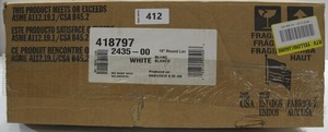 lot 412 image: Bootz Industries Laurel Round Drop-In Bathroom Sink in White
