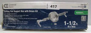 lot 417 image: Commercial Electric 15.3 cu. in. Remodel Construction Ceiling Fan Brace with 1-12 in. Box
