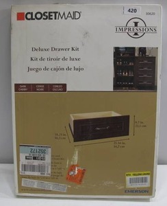 lot 420 image: ClosetMaid 30620 Deluxe Dark Cherry Drawer Kit