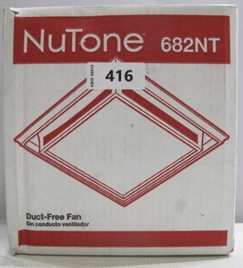 lot 416 image: NuTone 682NT Duct Free WallCeiling Mount Bathroom Exhaust Fan