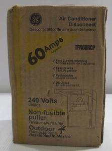 lot 422 image: General Electric 60 Amp 240-Volt Non-Fuse Metallic AC Disconnect
