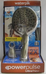 lot 445 image: Waterpik UltraThin  Hand Held Shower Head With PowerPulse Massage