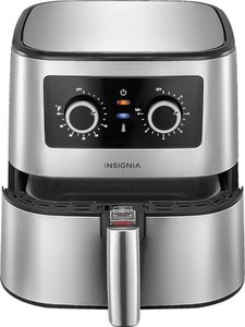 lot 226 image: Insignia - 5-qt. Analog Air Fryer - Stainless Steel