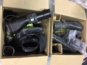 175 MPH 760 CFM 38cc Gas Backpack Leaf Blower by RYOBI Customer Returns See Pictures