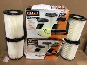 1-Layer Standard Pleated Paper Filter for Most 5 Gal. and Larger RIDGID WetDry Shop Vacuums (2-Pack) by RIDGID Customer Returns See Pictures