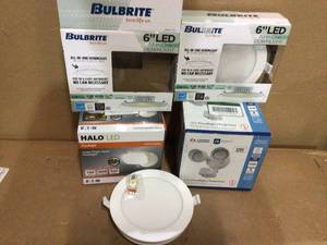 MIX LOT OF Contractor Select OLF Series 25-Watt 180° White Motion Activated Integrated LED Outdoor 2-Head Flood Light Customer Returns See Pictures