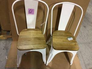 White Dining Chair (Set of 2) by StyleWell Customer Returns See Pictures