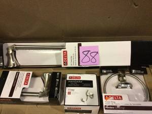 MIX LOT OF DELTA TOWEL BAR AND TOWEL RING Customer Returns See Pictures