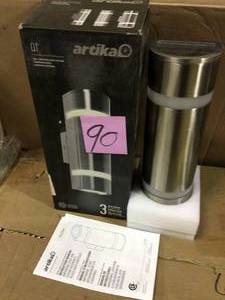 2-Light Stainless Steel Outdoor and Indoor Wall Mount Sconce by ARTIKA Customer Returns See Pictures