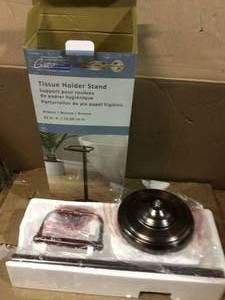 Freestanding Toilet Paper Holder in Bronze by Gatco Customer Returns See Pictures