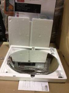 lot 7 image: Silverton 26 in. H x 22 in. W Single Wall Mirror in Chrome by Delta Customer Returns See Pictures
