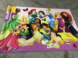 lot 17 image: Princess Party Multi-Colored 5 ft. x 7 ft. Indoor Juvenile Area Rug by Disney Customer Returns See Pictures