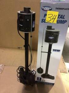 lot 34 image: 13 HP Non-Submersible Pedestal Sump Pump by Superior Pump Customer Returns See Pictures