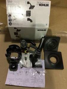 lot 36 image: Kohler Katun Single-Handle 3-Spray Tub and Shower Faucet in Matte Black Customer Returns See Pictures