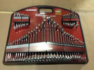 lot 40 image: SAEmm Combination Wrench Set (50-Piece) by Husky Customer Returns See Pictures