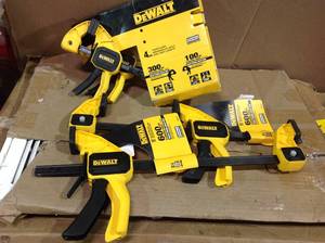 lot 61 image: 12 in. 600 lb. Trigger Clamp w3.75 in. Throat Depth by DEWALT Customer Returns See Pictures