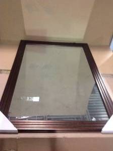 lot 95 image: Masterpiece Decor Large Rectangle Bronze Casual Mirror (40.375 in. H x 28.375 in. W) Customer Returns See Pictures