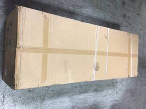 lot 113 image: Husky Ready-to-Assemble 48 in. W x 72 in. H x 18 in. D Steel Tall Garage Cabinet in Black not used