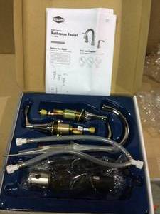 8 in. Widespread 2-Handle Bathroom Faucet with 5050 Pop-Up in Chrome by EZ-FLO&nbsp&nbspCustomer Returns See Pictures&nbsp