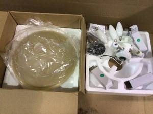 AirPro 3-Light Antique Bronze Ceiling Fan Light by Progress Lighting&nbsp&nbspCustomer Returns See Pictures&nbsp