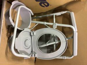 Folding Steel Bedside Commode by Drive Medical&nbsp&nbspCustomer Returns See Pictures&nbsp