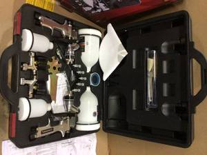 HVLP and Standard Gravity Feed Spray Gun Kit by Husky&nbsp&nbspCustomer Returns See Pictures&nbsp