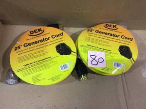 DEK Universal 25 ft. 104 Universal Generator Extension Cord&nbsp&nbspCustomer Returns See Pictures&nbsp
