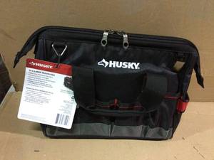 Exclusive 14 in. Large Mouth Tool Bag by Husky&nbsp&nbspCustomer Returns See Pictures&nbsp
